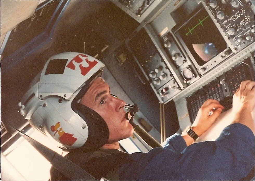 John Holzbaur in cockpit